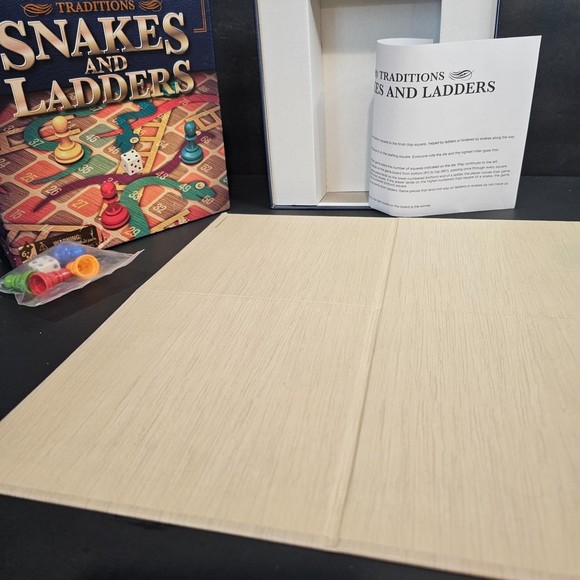 Traditions Snakes and Ladders Board Game Complete - Picture 4 of 5